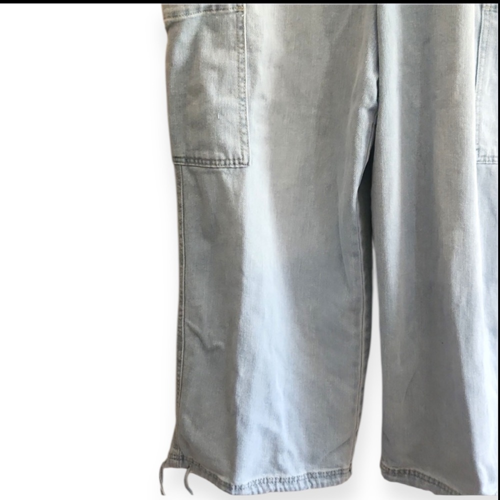 Vanilla Star Sky Blue Women's Denim Wide Leg Overalls | Jumpsuit - Picture 7 of 9